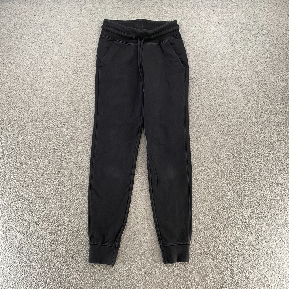 Lululemon Ready to Rulu Joggers Womens 2 Black‎ Fleece Gym Lounge Workout